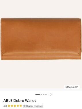 Able Debre Leather Continental Wallet - Cognac